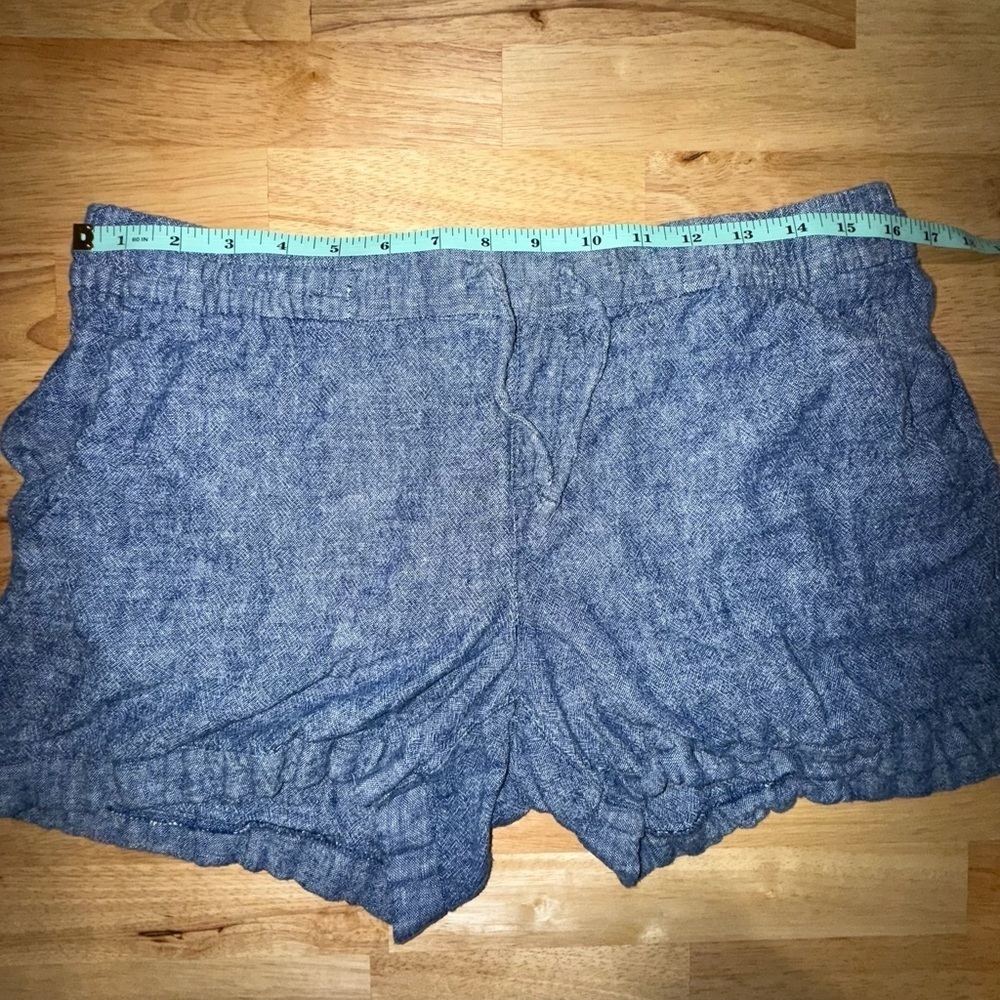 Old Navy Blue Jean Shorts Relaxed Fit Elastic Waist - Picture 6 of 8